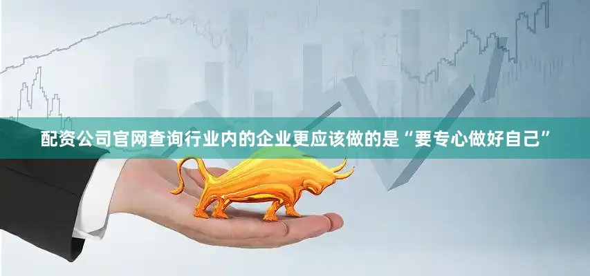 配资公司官网查询行业内的企业更应该做的是“要专心做好自己”